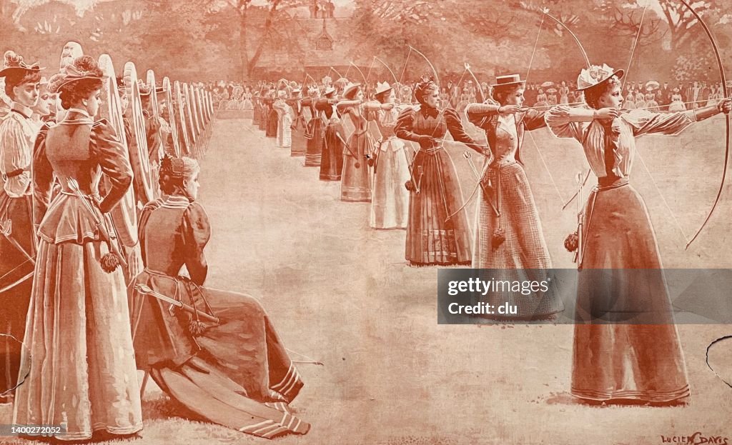 Regents Park, London: Women's Archery Competition