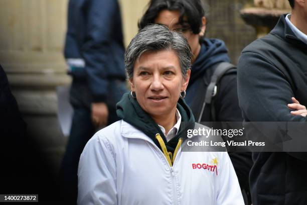 Bogota's mayor Claudia Lopez during the 2022 Presidential elections on May 29, 2022.