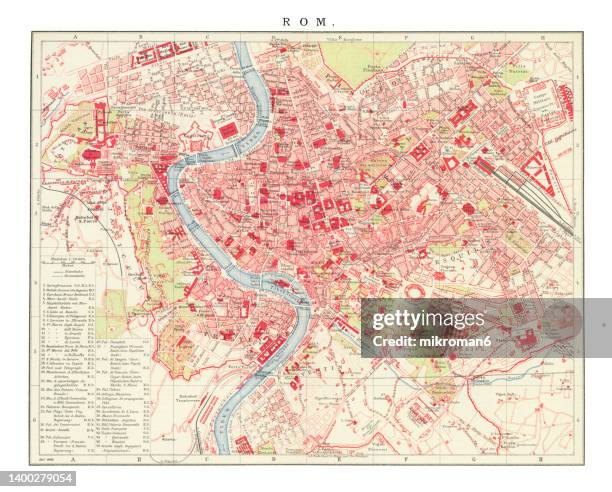 Ancient Map City Of Rome Photos and Premium High Res Pictures - Getty ...