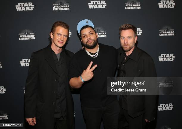 Hayden Christensen, O'Shea Jackson Jr. And Ewan McGregor attend a surprise premiere of the first two episodes of “Obi-Wan Kenobi” at Star Wars...