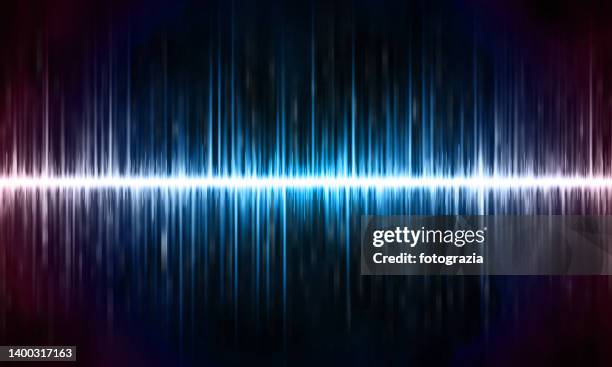 sound waveform - frecuencia fotografías e imágenes de stock