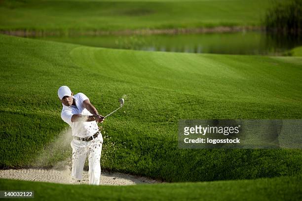 giocatore di golf - swing foto e immagini stock