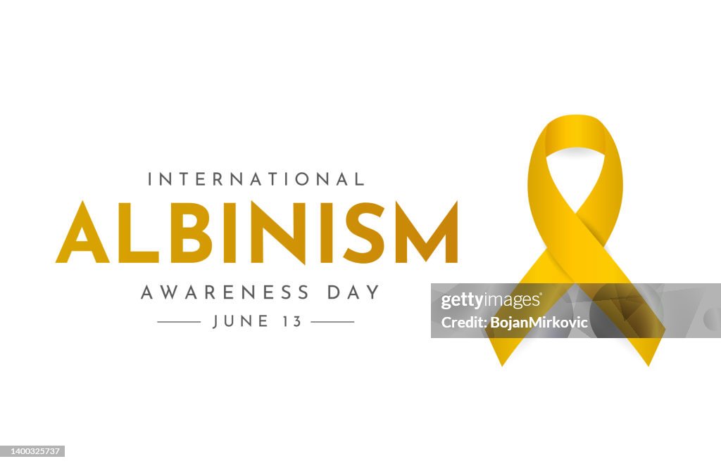 Albinism Awareness Day, June 13. Vector