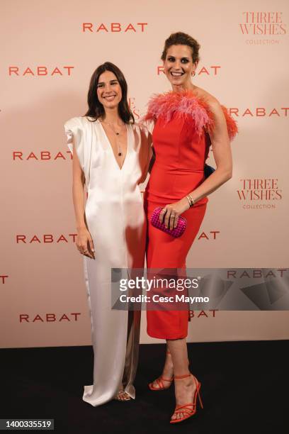 Sandra Gago and Eva Palao attend a photocall during the presentation of the new Rabat jewellery collection "Three Wishes" on May 31, 2022 in...