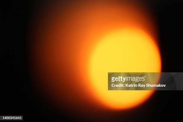 sun heat visualized - aura stock pictures, royalty-free photos & images