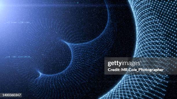 3d rendering futuristic digital abstract curves or swirls background - physik stock-fotos und bilder