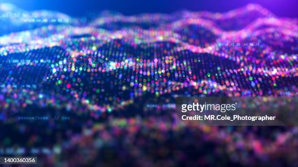3d rendering motion graphic of futuristic abstract background - data code stock pictures, royalty-free photos & images