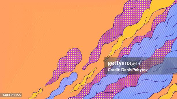 abstract banner in comic style - fancy cumulus clouds. - cumulus stock illustrations