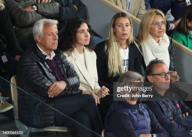 Box of Rafael Nadal of Spain with his Sebastian Nadal, his girlfriend Xisca Perello, his sister Maria Isabel Nadal, his mother Ana Maria Parera...