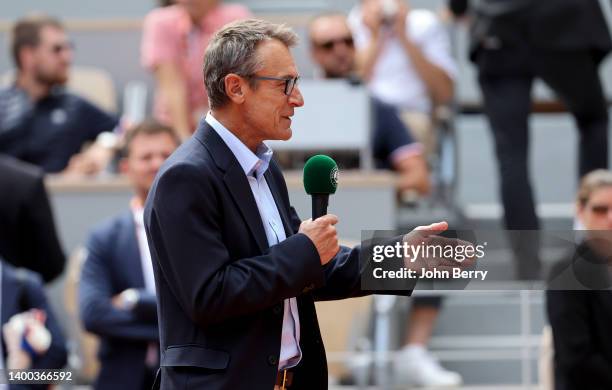 Mats Wilander on-court interview during day 10 of the French Open 2022, second tennis Grand Slam of the year at Stade Roland Garros on May 31, 2022...