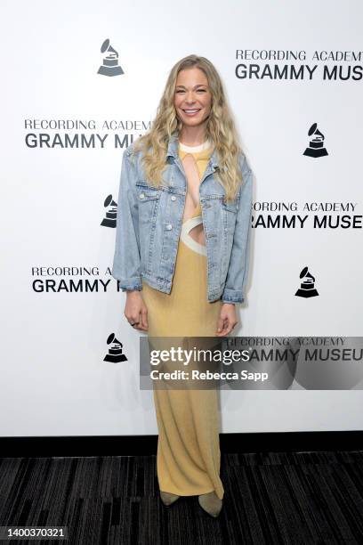 LeAnn Rimes attends An Evening With LeAnn Rimes at The GRAMMY Museum on May 31, 2022 in Los Angeles, California.