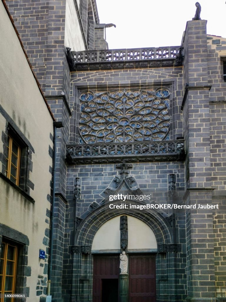 Montferrand city, porch of the Church Notre Dame, Puy de Dome department, Auvergne Rhone Alpes, France