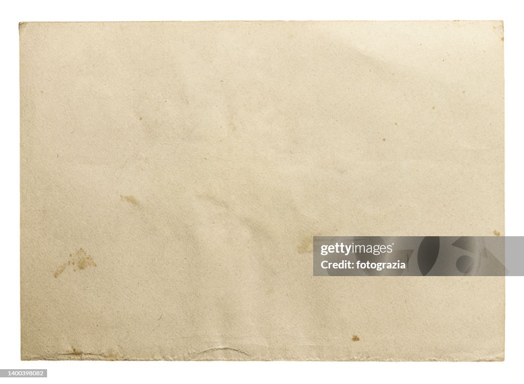 Weathered Paper Isolated on White