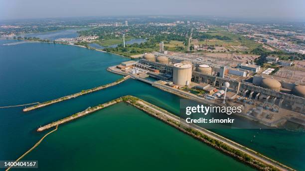 pickering nuclear generating station - nuclear power station stock pictures, royalty-free photos & images