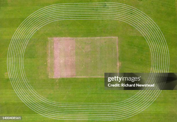 track and field - cricket ground stock-fotos und bilder