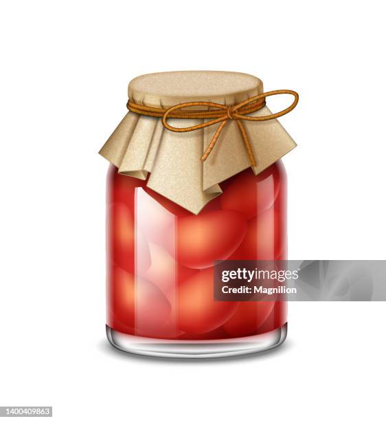 canned plum jam - plum jam stock illustrations