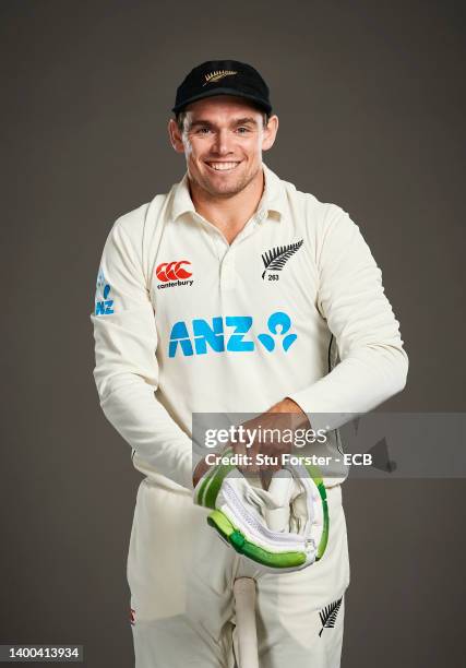 Tom Latham of New Zealand poses during a portrait session at Lord's Cricket Ground on May 31, 2022 in London, England.