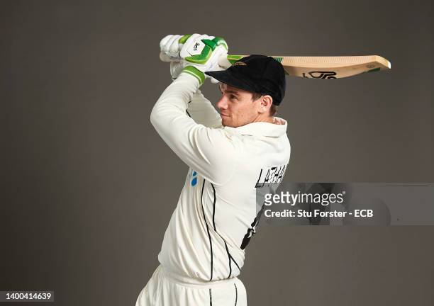 Tom Latham of New Zealand poses during a portrait session at Lord's Cricket Ground on May 31, 2022 in London, England.