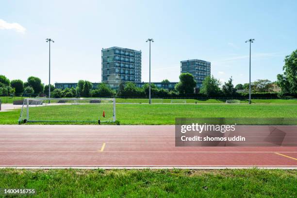 empty sports ground - urban football pitch stock pictures, royalty-free photos & images