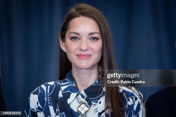 French actress Marion Cotillard attends the "Juana de Arco" photocall at The Royal Theatre on June 01, 2022 in Madrid, Spain.