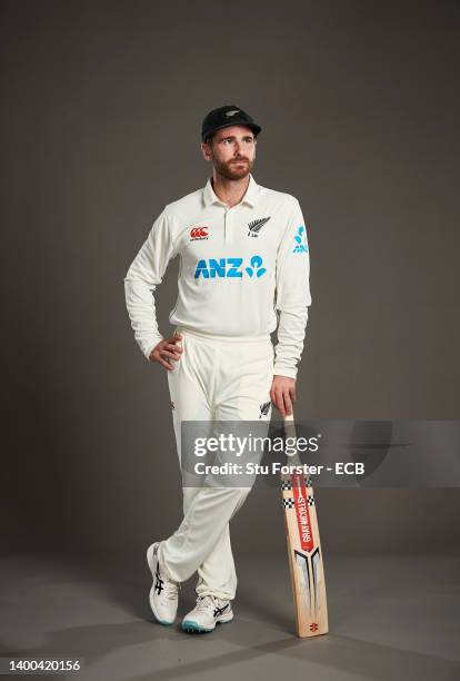 Kane Williamson of New Zealand poses during a portrait session at Lord's Cricket Ground on May 31, 2022 in London, England.