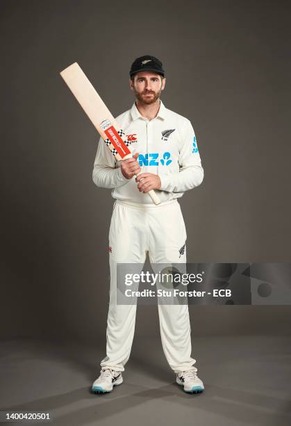 Kane Williamson of New Zealand poses during a portrait session at Lord's Cricket Ground on May 31, 2022 in London, England.