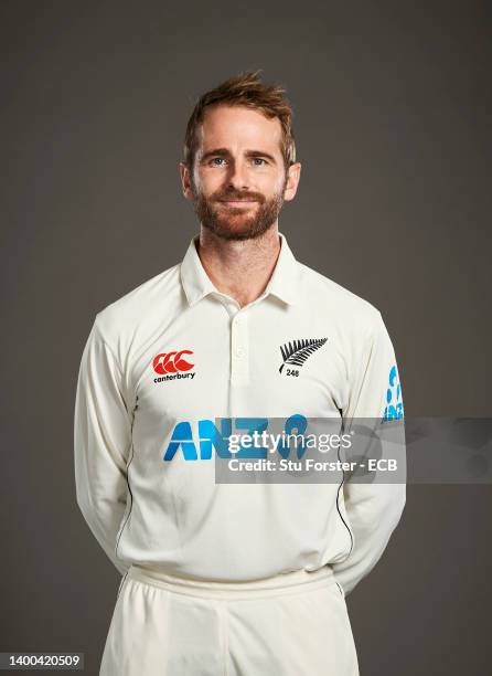 Kane Williamson of New Zealand poses during a portrait session at Lord's Cricket Ground on May 31, 2022 in London, England.