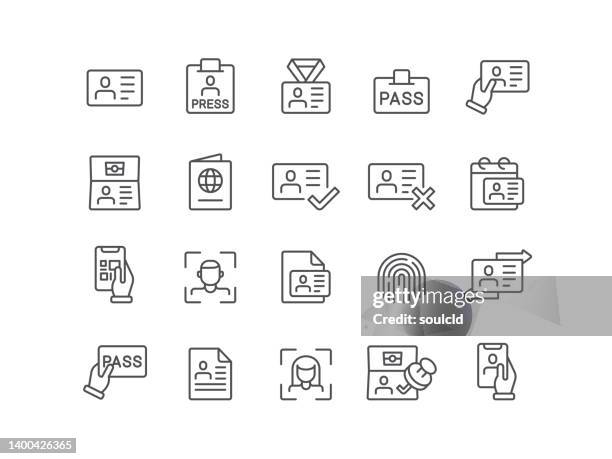 illustrations, cliparts, dessins animés et icônes de icônes d’identification - carte de visite
