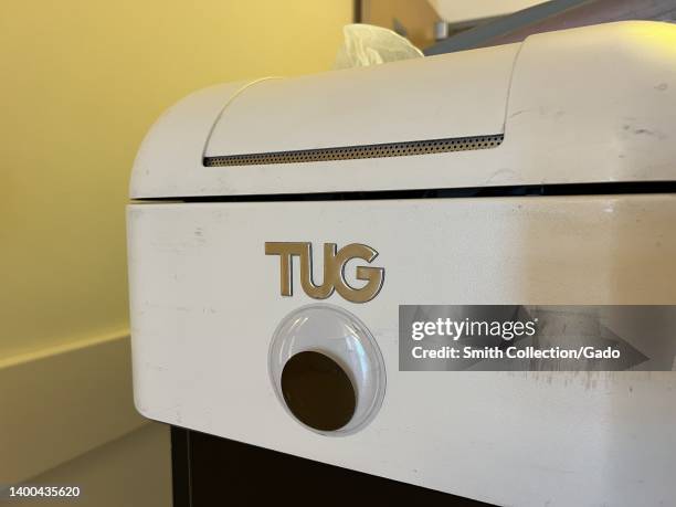 Delivery robot at UCSF hospital in San Francisco, California, May 18, 2022.