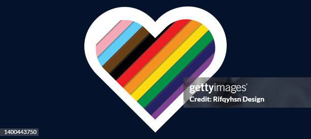 rainbow multicolours background design - progress pride flag stock illustrations