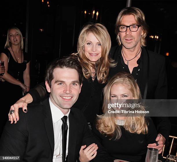 John Barneson, guest, Keri Lynn Pratt and Chaz Dean attend "The Envelope Please" Oscar viewing party benefiting APLA at The Abbey on February 26,...
