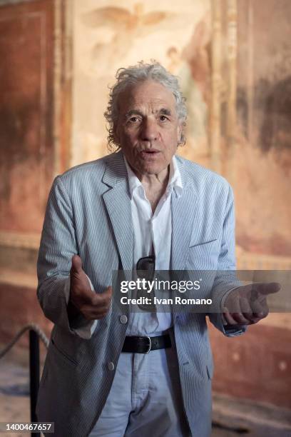 Abel Ferrara, American director and actor, reads the poems by Gabriele Tinti dedicated to the myth of Icarus, in the oecus room that houses the...