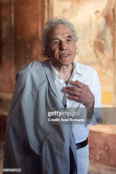 Abel Ferrara, American director and actor, reads the poems by Gabriele Tinti dedicated to the myth of Icarus, in the oecus room that houses the...