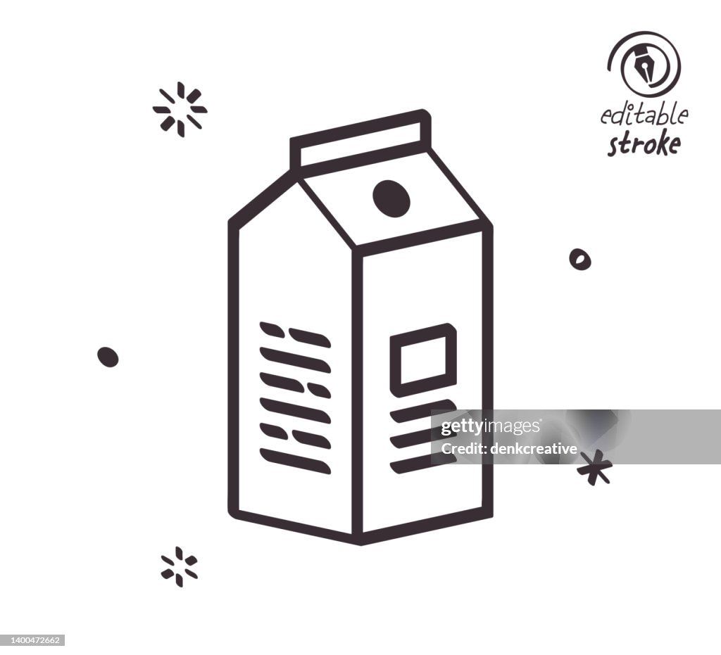 Playful Line Illustration for Milk Products