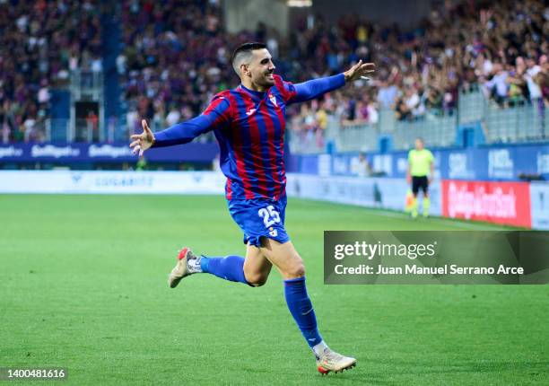 Chema Rodriguez of SD Eibar celebrates after scoring goal during the LaLiga Smartbank match between SD Eibar and Tenerife at Estadio Municipal de...