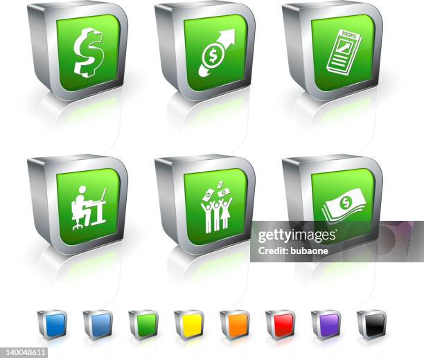 currency trading profits royalty free vector icon set - newspaper stack isolated stock illustrations