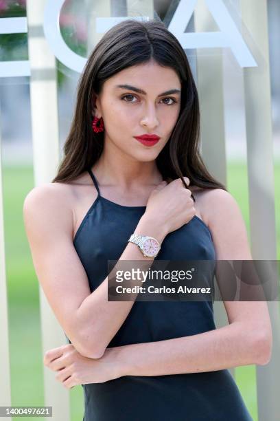 Model Lucia Rivera attends the OMEGA 'Her Time' party at the Liria Palace on June 01, 2022 in Madrid, Spain.