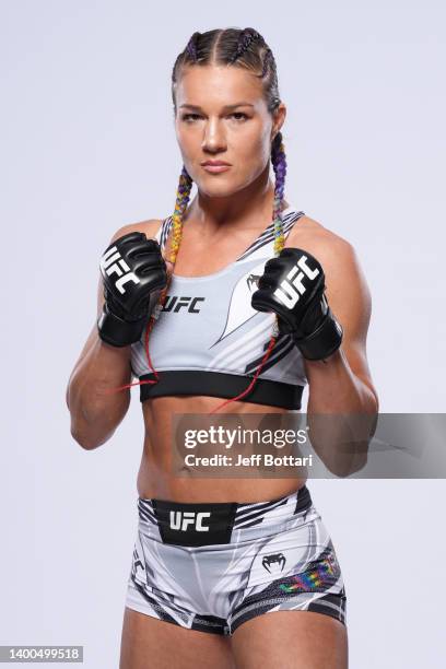 Felice Herrig poses for a portrait during a UFC photo session on June 1, 2022 in Las Vegas, Nevada.