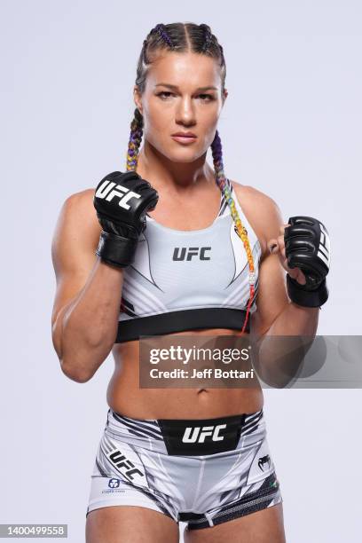 Felice Herrig poses for a portrait during a UFC photo session on June 1, 2022 in Las Vegas, Nevada.