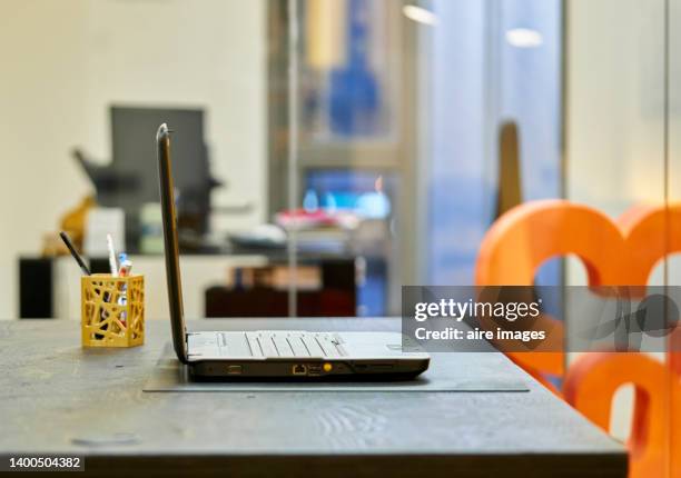 328 Empty Desk With Computer Stock Photos, High-Res Pictures, and ...