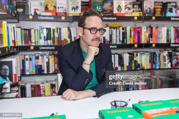 Writer and comedian Joaquin Reyes at one of the booths of the 2022 Book Fair, in El Retiro Park, on 01 June, 2022 in Madrid, Spain. The 81st edition...