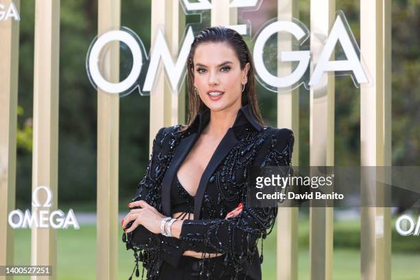 Alessandra Ambrosio attends the OMEGA 'Her Time' party at the Liria Palace on June 01, 2022 in Madrid, Spain.