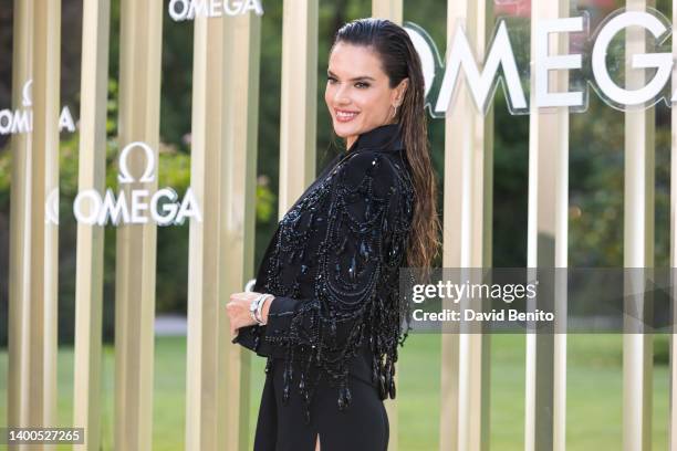 Alessandra Ambrosio attends the OMEGA 'Her Time' party at the Liria Palace on June 01, 2022 in Madrid, Spain.