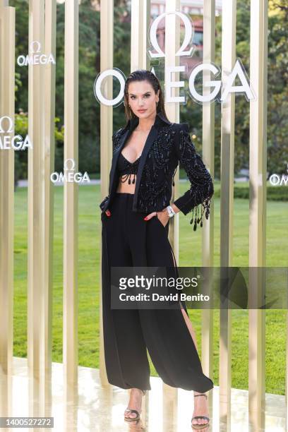 Alessandra Ambrosio attends the OMEGA 'Her Time' party at the Liria Palace on June 01, 2022 in Madrid, Spain.