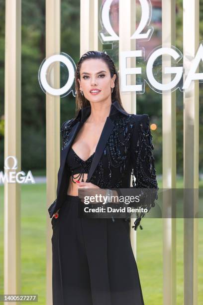 Alessandra Ambrosio attends the OMEGA 'Her Time' party at the Liria Palace on June 01, 2022 in Madrid, Spain.