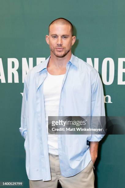 Channing Tatum poses for a photo before he signs copies of his new children's book "The One and Only Sparkella Makes A Plan" at Barnes & Noble at The...