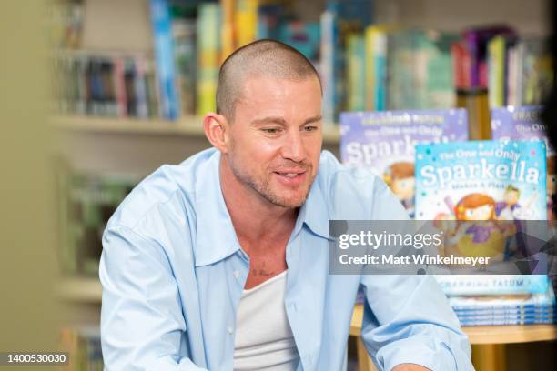 Channing Tatum speaks onstage before he signs copies of his new children's book "The One and Only Sparkella Makes A Plan" at Barnes & Noble at The...