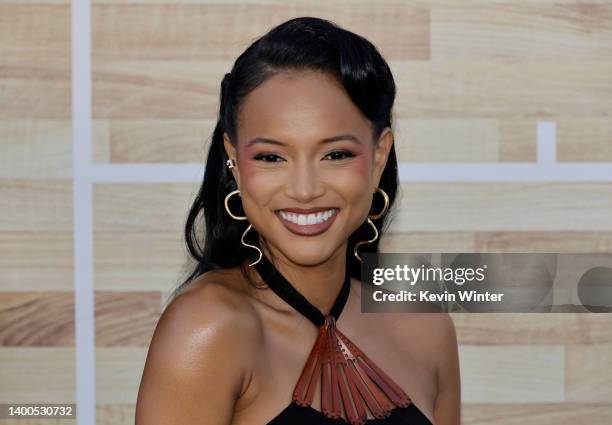 Karrueche Tran attends Netflix's "Hustle" World Premiere at Regency Village Theatre on June 01, 2022 in Los Angeles, California.