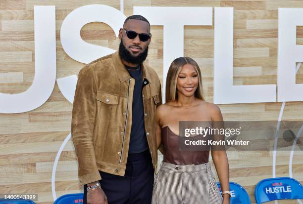 LeBron James and Savannah James attends Netflix's "Hustle" World Premiere at Regency Village Theatre on June 01, 2022 in Los Angeles, California.