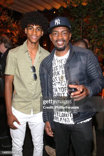 Baron Bellamy and Bill Bellamy attend the after party for the Netflix World Premiere of "Hustle" at Baltaire on June 01, 2022 in Los Angeles,...